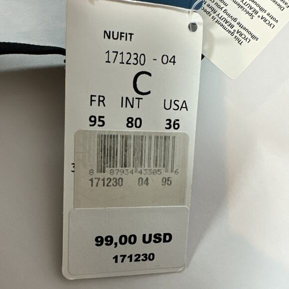 Maison Lejaby Bra Women's 36C Black Nufit Underwire Stretchy Spacer Bra French - Picture 4 of 11